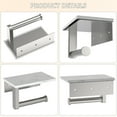 thumbnail image 3 of Wall Mount Toilet Paper Holder with Marble Shelf, Brushed Nickel, 3 of 9