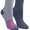 Pink Gray, variant on Genuine Dickies Women's Charcoal Fiber Color Block Thermal Crew Socks, 2-Pack