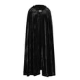 thumbnail image 3 of FNFYFH Renaissance Velvet Cape for Women and Men Medieval Cape Halloween Gothic Cloak Velvet Cloak, 3 of 8