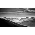 thumbnail image 2 of Guarino, Vito 32x20 Gold Ornate Wood Framed with Double Matting Museum Art Print Titled - Hunter In The Fog Bw, 2 of 4