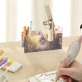 thumbnail image 7 of Bird Hat Glasses Dolls Pencil Pen Cosmetic Holder Cup Makeup Brush Holder Desk Accessories Holder Acrylic Organizer for Office School Home, 7 of 7