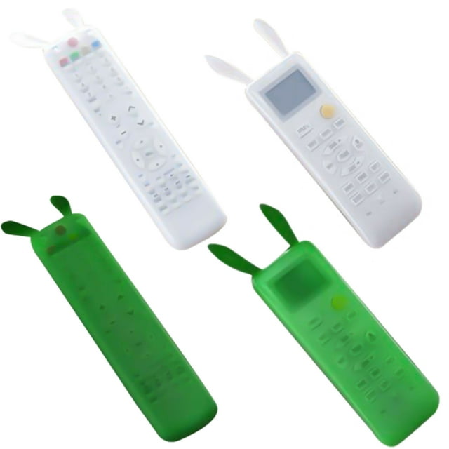 Cheers.US 4Pcs Silicone Remote Case for Remote Control , Rabbit Ears Design Waterproof and Elastic, Protective Cover