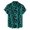 Dark Green, variant on Men Summer Sports Plus Size Fashion Casual 3D Printed Short Sleeve Lapel Shirt Orange M