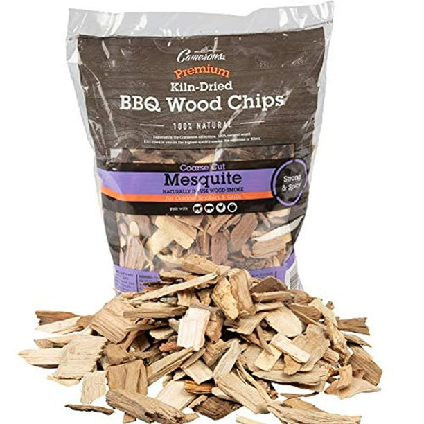Smoking Chips Mesquite 2 Pound Bag 260 cu in Barbecue Chips Kiln Dried