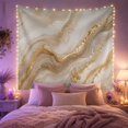 thumbnail image 2 of Diagonal Marble Swirls with Bronze Gold Veins, Calming Abstract Style for Art Lovers, Modern Wall Decor Housewarming Gift, Tapestry Wall Hanging for Bedroom and Living Room, 2 of 7