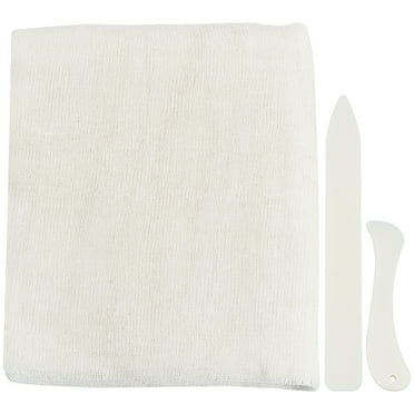 1Bag Book Binding Cloth Kits Hand Book Binding Tools Set with 126×15.8 Inch Cotton Cloth Fabric White Book Cloth 2pcs Bone Folder Paper Creaser for DIY Bookbinding Crafts Sewing Supplies