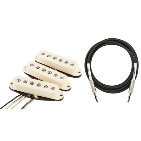 Fender Original '57/'62 Stratocaster Pickups - Aged White w/ Instrument Cable