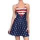 thumbnail image 1 of Vestido Sin Mangas Vestido de tirantes para mujer Vestido de chaleco plisado del Día de la Independencia de moda (Azul oscuro M) Cgtredaw Para estrenar, 1 of 1