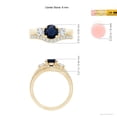 thumbnail image 4 of ANGARA Natural 1 Ct Sapphire and Diamond Three Stone Bridal Set in 14K Yellow Gold for Women (Size-6mm) | September Birthstone, Anniversary, Jewelry Gift for Women | Natural Blue Sapphire Ring, 4 of 9