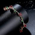 thumbnail image 3 of Preciosa pulsera de 18 cm con circonitas cúbicas AAA chapada en oro blanco para madres, niñas y novias., 3 of 5