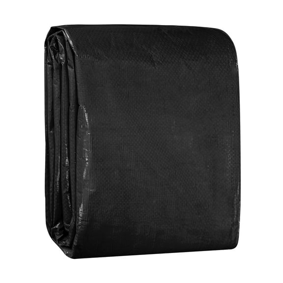 MVPNET 6 ft x 8 ft 8 mil Black/Blue Polyethylene (PE) Heavy-Duty Tarp, 1 Piece
