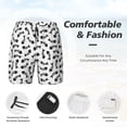 thumbnail image 3 of Gaeub Fish Bone Print Mens Swim Trunks with Compression Liner,Board Shorts Quick Dry,Beach Swimwear with Pockets-XX-Large, 3 of 6