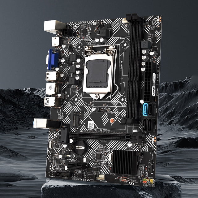 Conjunto De Placa Base Placa base de computadora LGA-1155CPU DDR3 * 2 Memoria B75M-VH Placa base de escritorio 4 pines DQrwqpou Para estrenar