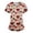 03#Wine, variant on Scrub Tops Women Short Sleeve Plus Size Stretch V-Neck Fun Printed Scrubs Top Medical Nursing Uniforms with Pockets