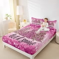thumbnail image 4 of Homewish Fashion Xmas Tree Full Size Sheets for Girls, Glitter Sequin Print Bed Sheets, Christmas Snowflake Sheet Sets, Lightweight Room Decor, 4pcs, 4 of 7