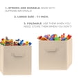 thumbnail image 3 of Pomatree 13x13x13 Inch Storage Cubes - 4 Pack - Large and Sturdy Fabric Storage Bins (Beige), 3 of 7