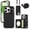 Black, variant on Plaid Leather Wallet Phone Case with Crossbody Lanyard Card Slot Shockproof Protective Flip Cover Case for iPhone 14 15 16 17 Plus Pro Pro Max Full Body Anti-Scratch Durable Purse Case