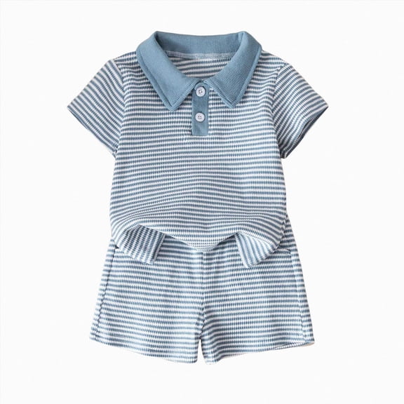 Baby Boy Clothing Sets Striped Short Sleeve Tee and Soft Shorts Toddler Boy Summer Outfits 6 12 18 Months 2T 3T 4T