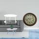 thumbnail image 2 of Elegante Mesa Auxiliar De Acrílico Con Diseño De Canto De Pájaros Y Reloj Redondo Resistente. Mesita De Noche Compacta Para Sala De Estar, Comedor O Decoración Del Hogar. Requiere Ensamblaje., 2 of 7
