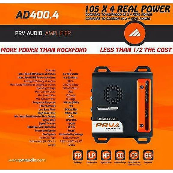 FOR 96-2013 HARLEY MOTORCYCLE AMPLIFIER TRUE 420 WATT RADIO STEREO AMP