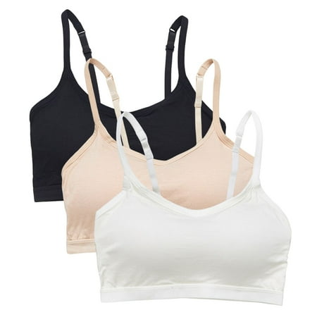 

Pretty Comy 3 Pieces V Neck Women Bra Seamless Padded Camisole Bandeau Tube Bra with Elastic Straps