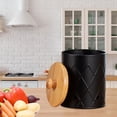 thumbnail image 6 of TISHITA Potato Storage Tins Food Storage Container Aerating Holes Kitchen Storage Canister Vegetables Storage Bin for Farmhouse Decor Black Small, 6 of 8