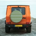 thumbnail image 2 of Daiia Light Green Squares Tire Covers , Travel Trailer Camper Truck SUV Motorhome Waterproof Wheel Cover, Sun Rain Snow Protector-16 inch, 2 of 9