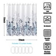 thumbnail image 2 of Bevtee Fabric Shower Curtain, Blue and Grey Floral Bathroom Shower Curtains with Hooks, 72" W x 72” H, 2 of 5