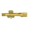 thumbnail image 4 of PinMart's Gold St. Patrick's Day Shamrock Clover Tie Clip Tie Bar - Fashion Enamel Tie Clip for Men, 4 of 5
