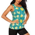 thumbnail image 2 of Lsque Lemon Blue Printed Workout Tank Tops for Women, Athletic Sports Tank Tops, Compression Sleeveless Dry Fit Shirts,Sleeveless Yoga Shirt-Small, 2 of 9
