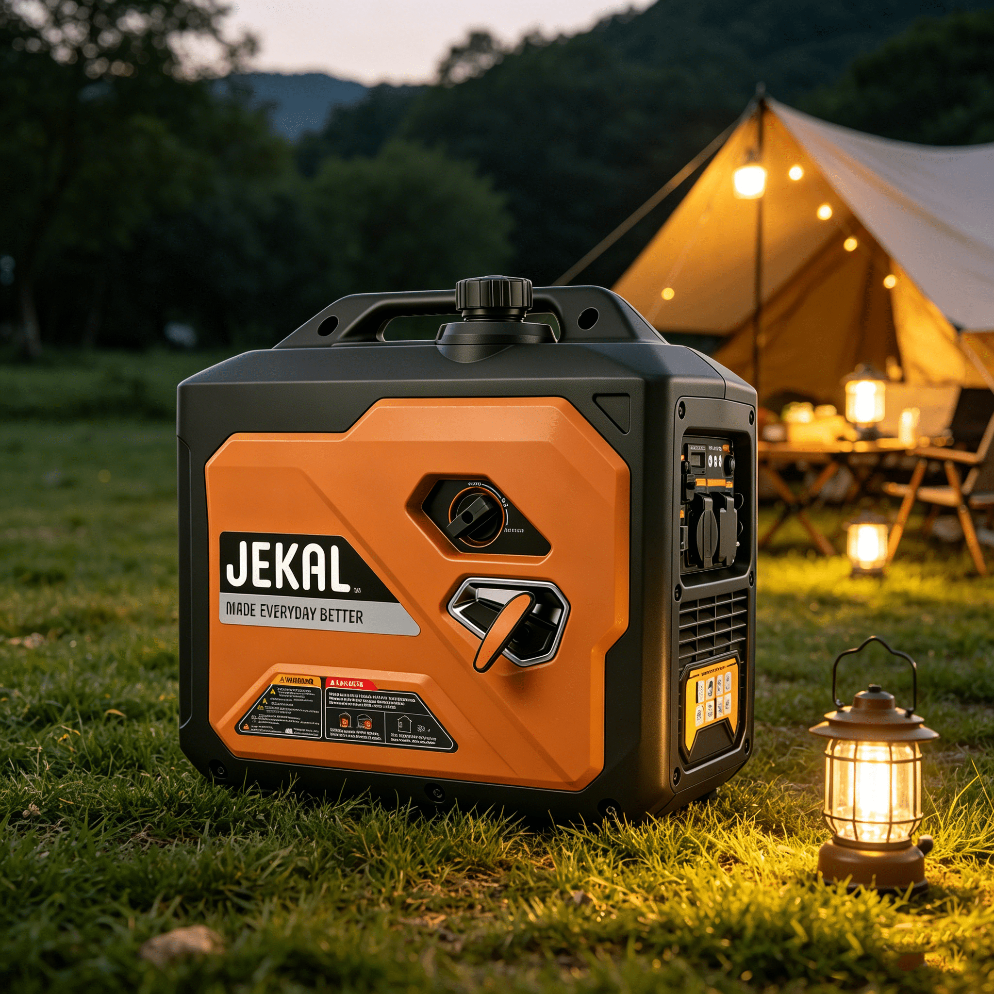 2500W Inverter Generator, 121.6cc 4-Stroke OHV Engine, Quiet Portable Gas Propane Powered with CO Sensor and RV Ready Outlet for Home Backup, Camping & Tailgating