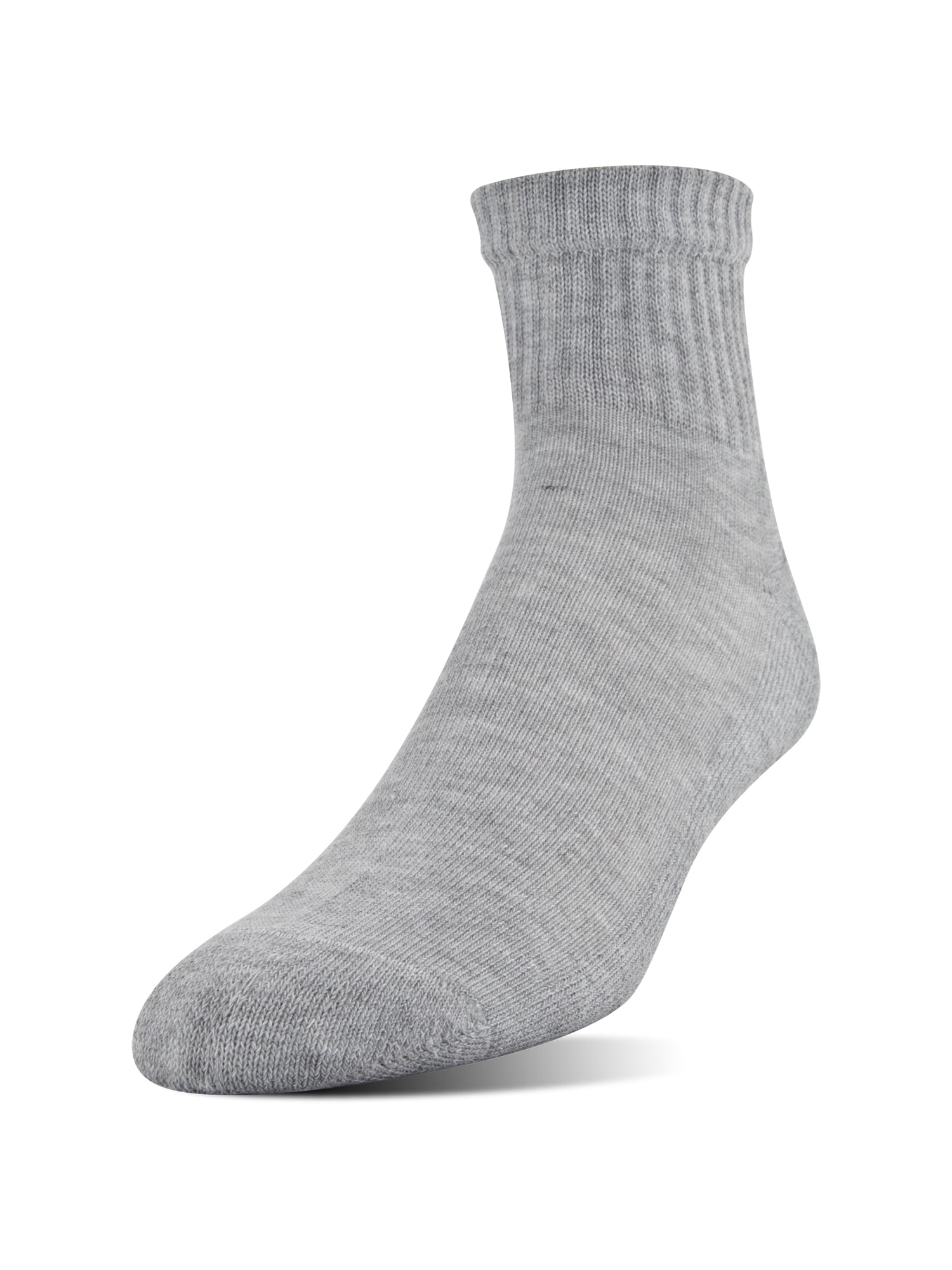Gildan Adult Men's Half Cushion Terry Foot Bed Ankle Casual Socks, OS One Size, 12-Pack