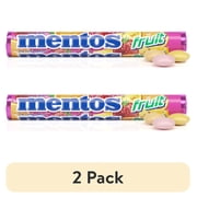 (2 pack) Mentos Chewy Mint Candy Roll, Assorted Fruit, Regular Size, Peanut Free, 1.32 oz