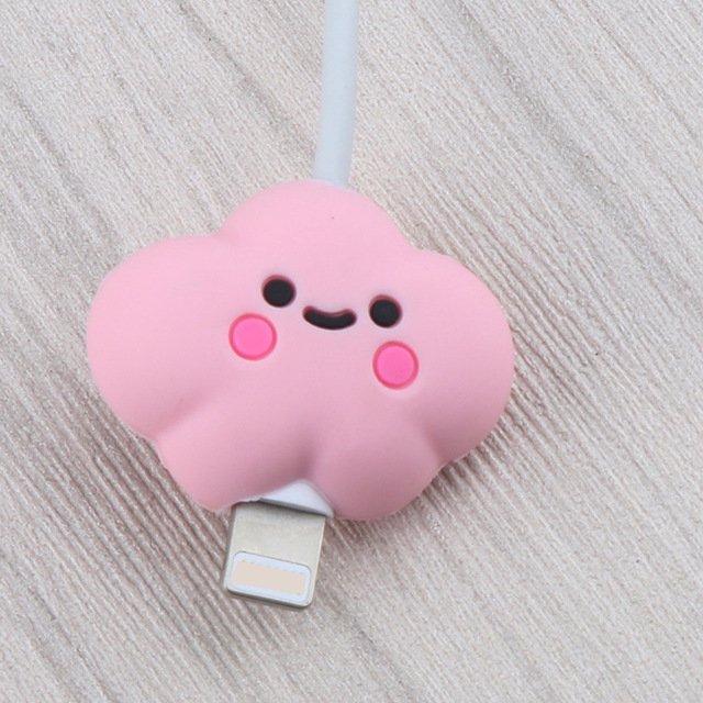 Anime Cable Protector Cartoon Charger Protector Cable Winder Cute Cable Bite Organizer Data Line Protective Cover For iPhone cloud
