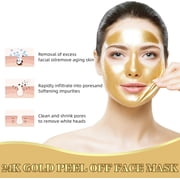 Mooyam 2 Pack Purifying Gold Peel off Mask, Face Masks Beauty Peel Off Gold Face Mask, Blackhead Remover Deep Cleanser, Gold Mud Face Mask 4oz