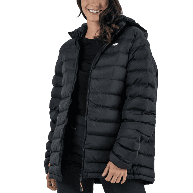 Chamarra Acolchada Impermeable Para Mujer Color Negro Talla Chica