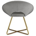 thumbnail image 4 of Barrett Mid Century Modern Accent Chair in Gray Velvet Fabric, 4 of 10