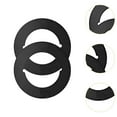 thumbnail image 3 of Siruishop 2 Pcs Plaques de Bouton de Porte Accessoires de Porte en Acier Inoxydable Plaques de Réparation Arrière Noir, 3 of 6