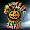 thumbnail image 4 of SJLDQY Halloween Men's Tie Dye T Shirts Novelty Pumpkin Graphic Tees Short Sleeve Crewneck T-Shirts for Men Hallowmas Streetwear Casual Tops, 4 of 6