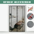thumbnail image 2 of Sanmadrola Magnetic Screen Door Instant Mesh Curtain Self Sealing Magnets Curtain Works With Pets, Sliding Door, Front Doors Tailorable Curtain 39x86, Black, 2 of 8