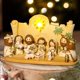 thumbnail image 2 of Versión de juego de natividad - 10 piezas de pesebre religioso de resina, versión bonita, decoración del hogar, juego de mesa, adornos decorativos, 2 of 5