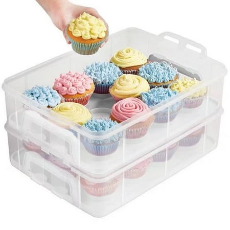 3-Tier Cake and Cupcake Holder Carrier Container