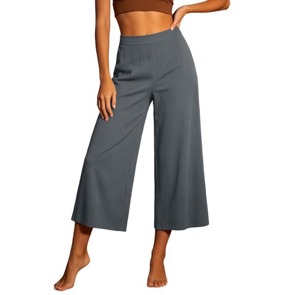 Guluxicc Women's Cropped Yoga Pants Elastic High Waist Athletic Capis for Everyday Gym Workout