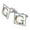 Silver, variant on Letter G Floral Monogram Initial Square Cufflink Set - Silver or Gold