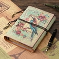 thumbnail image 7 of OMEYA Leather Journal Notebook, Vintage Leather Binder 6 Ring, Refillable Travel Diary Journals for Women, Blank Journal Sketchbook for Writing, Drawing (7.3"*5.1"), 7 of 7