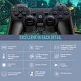 thumbnail image 2 of Fousixdi 2 Pack Controllers for PS-3, Compatible with PS-3 Controller Bluetooth Rechargeable Gamepad Remote, 2 of 6