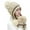 B, variant on Women Winter Glove and Hat Set Winter Hat Touchscreen Gloves Warm Knitted Beanie and Mittens for Women