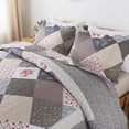 thumbnail image 4 of HoneiLife Juego de ropa de cama King Quilt – Juego de edredón de microfibra de 3 piezas, colchas ligeras, colchas reversibles, funda de cama retro, edredón tamaño King para todas las estaciones, color, 4 of 5
