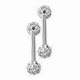 thumbnail image 3 of 1 Pair Rhinestone Lip Chin Ring Ear Stud Internal thread lip Stainless Steel Piercing Lip Rings Internal Thread Lip Rings Body Jewelry, 3 of 8