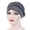 Gray, variant on Women Ruffle Turban Hat Soft Plait India Headwrap for Chemo Cancer Patients Comfortable Breathable Daily Wear Headwear